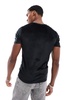 ASOS DESIGN muscle fit t-shirt in black velour