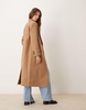 ASOS DESIGN premium wool dad coat in camel