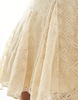 Motel textured lace godet knee length midi skirt in creamy beige