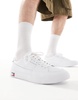 Tommy Jeans vulcanized essential sneakers in white