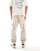 French Connection cuffed cargo pants in stone