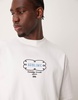 ASOS DESIGN boxy oversized T-shirt in premium heavyweight 300gsm white with abstract back print