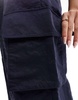 River Island wide leg cargo pants in navy