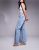 River Island relaxed straight leg jean in midwash blue