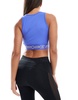 Nike Pro Training Dri-Fit shine crop tank top in blue and metallic silver