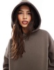 Cotton On essential relaxed hoodie in dark truffle