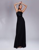 ASOS DESIGN oversized corsage maxi dress with full hem in black