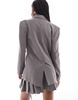 COLLUSION tie front blazer in gray - part of a set