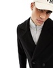 Only & Sons oversized wool mix overcoat in black