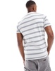 Brave Soul striped t-shirt in gray