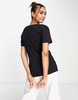 Brave Soul suny v neck t-shirt in black