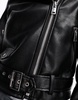 Mango classic fitted biker jacket in black