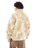 AAPE By A Bathing Ape Now sherpa camo jacket in white