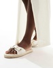 RAID Ruheen flat espadrille sandals in off white