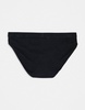 Cotton On 3 pack branded cotton bikini briefs in stripes / black