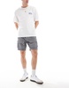 Brave Soul multi pocket tech cargo shorts in gray