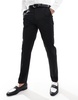 ASOS DESIGN slim premium wool mix tuxedo suit pants in black