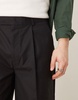 ASOS DESIGN oversized tapered dress pants with double pleats in black peach texture