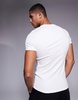 ASOS DESIGN essential muscle fit rib t-shirt in white