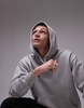 ARKET relaxed terry hoodie in gray melange