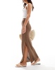 COLLUSION textured knit maxi skirt in taupe