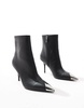 ASOS DESIGN Ellis toe cap high-heeled boots in black