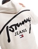 Tommy Jeans signature backprint logo hoodie in off white