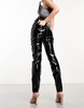 Commando patent faux leather five-pocket pants in black