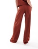 Mango textured straight leg pants in red - part of a set