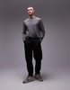 ARKET merino wool sweater with crew neck in dark gray melange