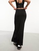 COLLUSION lace panel maxi skirt in black