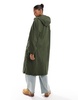 ASOS DESIGN rubberized rain parka coat in khaki