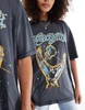 ASOS DESIGN unisex oversized license T-shirt with Aerosmith print in washed black