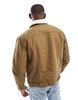 Levi's Type 3 sherpa canvas trucker jacket in tan