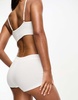 Lindex Vera rib midi boxer brief in white