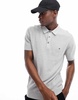 Tommy Hilfiger short sleeve knit polo shirt in gray