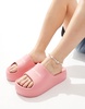 Tommy Jeans chunky flatform slides in pink