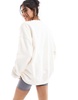 Tommy Jeans oversized retro crew neck sweatshirt in white