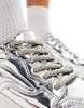 ASOS DESIGN chunky sneakers in silver