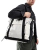 The North Face Borealis tote bag in white and black