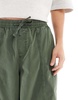 ASOS DESIGN wide balloon fit pants in dark green