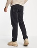 ASOS DESIGN straight leg jeans in washed black