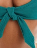 Accessorize crinkle bunny tie bikini top in teal