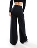 Nike Collection woven wide leg pants in black