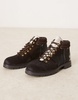 ASOS DESIGN Premium lace up hiker boots in cow hair