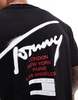 Tommy Jeans graffiti signature backprint T-shirt in black