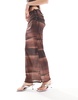 COLLUSION printed maxi skirt in brown - part of a set