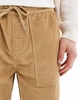 ASOS DESIGN straight leg pull on corduroy carpenter pants in beige