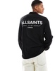 AllSaints Underground long sleeve shirt in black