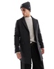 French Connection smart tailored coat in charcoal gray